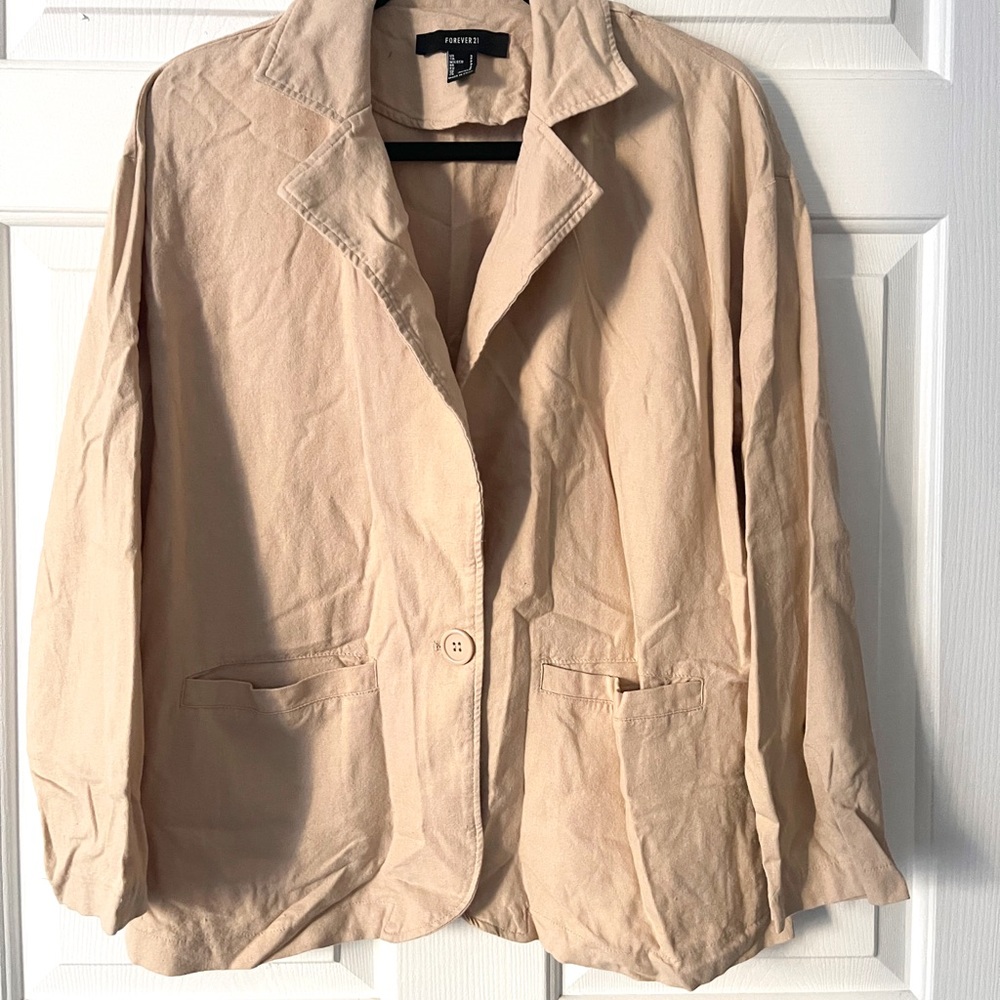 Camel linen blazer